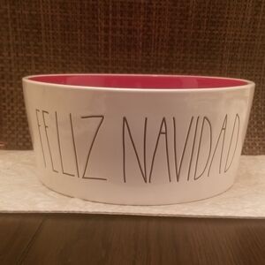 Rae Dunn Feliz Navidad Large Ceramic Bowl NWT.